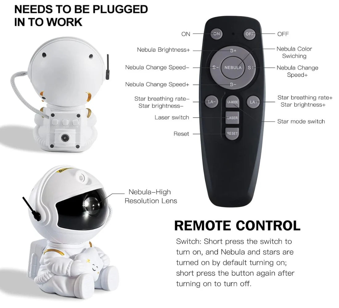 Nebula Nights™ Astronaut Star Light Projector